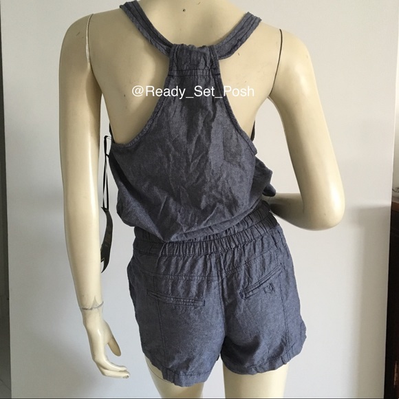 Paris Blues sleeveless short romper w/pockets size medium - Picture 6 of 8